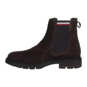 Suede Chelsea Bruine Enkellaars Tommy Hilfiger , Brown , Heren