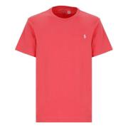 Rode Katoenen T-shirt met Iconische Pony Ralph Lauren , Red , Heren