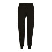 Klassieke Logo Track Pants Zwart Katoen Dolce & Gabbana , Black , Here...