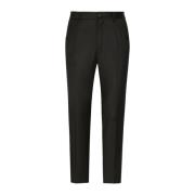 Slim Fit Casual Trousers Dolce & Gabbana , Gray , Heren