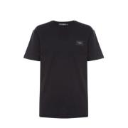 Casual Katoenen T-Shirt Dolce & Gabbana , Black , Heren