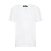 Casual Katoenen T-Shirt Dolce & Gabbana , White , Heren