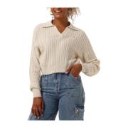 Beige Cable Rugby Sweater Tommy Jeans , Beige , Dames