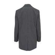 Grijze Flanellen Blazer Brunello Cucinelli , Gray , Dames