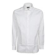 Klassieke Lange Mouw Shirt Ermenegildo Zegna , White , Heren