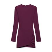 Rood Noir Jurk met Gerimpeld Detail Aniye By , Purple , Dames