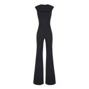 Zwarte jumpsuit met wijde pijpen Aniye By , Black , Dames