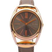 Pre-owned Leather watches Gucci Vintage , Gray , Dames