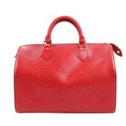 Pre-owned Leather handbags Louis Vuitton Vintage , Red , Dames