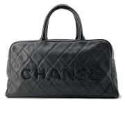 Pre-owned Leather chanel-bags Chanel Vintage , Black , Dames