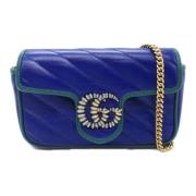 Pre-owned Leather gucci-bags Gucci Vintage , Blue , Dames