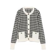 Pixelated Houndstooth Cardigan D.Exterior , Multicolor , Dames