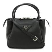 Pre-owned Leather prada-bags Prada Vintage , Black , Dames