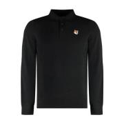 Klassiek Poloshirt in Diverse Kleuren Maison Kitsuné , Black , Heren