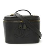 Pre-owned Leather chanel-bags Chanel Vintage , Black , Dames