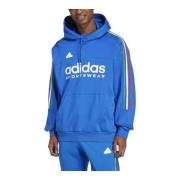 Hoodie met print voor mannen Adidas , Blue , Heren