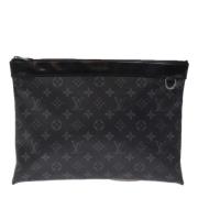 Pre-owned Canvas clutches Louis Vuitton Vintage , Black , Dames