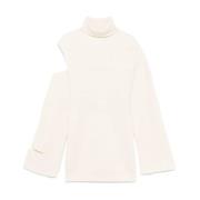 Gebreide Coltrui Sweater Andrea Adamo , Beige , Dames