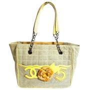 Pre-owned Canvas chanel-bags Chanel Vintage , Yellow , Dames