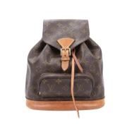 Pre-owned Leather backpacks Louis Vuitton Vintage , Brown , Dames