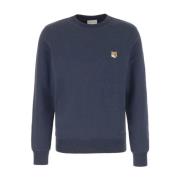 Stijlvolle Sweatshirt voor Mannen Maison Kitsuné , Blue , Heren