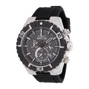 Aviator Heren Quartz Horloge - Zwarte Wijzerplaat Invicta Watches , Gr...