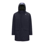 Warme blauwe parka Jeremy model K-Way , Blue , Heren