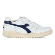 Leren Sneakers met Vetersluiting Diadora , Blue , Heren