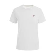 Korte Mouw T-shirt Guess , White , Dames