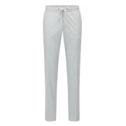 Slim Fit Elastische Katoenen Broek Grijs Hugo Boss , Gray , Heren