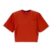 Moderne Geweven Boxy Top Nike , Red , Dames