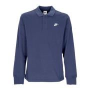 Lange Mouw Club Polo Middernacht Marineblauw/Wit Nike , Blue , Heren