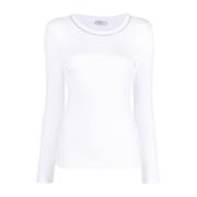 Witte Sweatshirt voor Vrouwen Aw24 Peserico , White , Dames