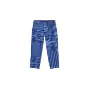 Hoge Taille Lifestyle Katoenen Jeans Kickers , Blue , Heren