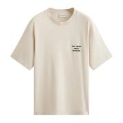 Katoenen T-shirt met Logo Print Drole de Monsieur , Beige , Heren