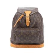 Pre-owned Leather backpacks Louis Vuitton Vintage , Brown , Dames