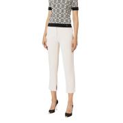 Lichte Crêpe Straight Leg Broek Elisabetta Franchi , White , Dames