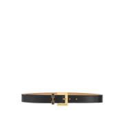 Zwarte leren riem met gesp Elisabetta Franchi , Black , Dames