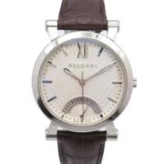 Pre-owned Leather watches Bvlgari Vintage , Gray , Dames