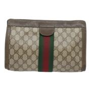 Pre-owned Canvas clutches Gucci Vintage , Beige , Dames