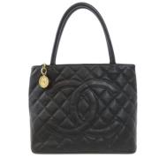 Pre-owned Leather chanel-bags Chanel Vintage , Black , Dames