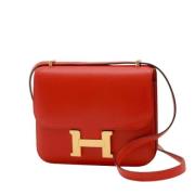 Pre-owned Fabric shoulder-bags Hermès Vintage , Red , Dames