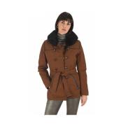 Canadese Bruine Militaire Stijl Jas La Canadienne , Brown , Dames