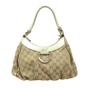 Pre-owned Leather gucci-bags Gucci Vintage , Beige , Dames