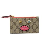 Pre-owned Canvas wallets Gucci Vintage , Beige , Dames