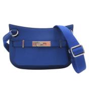 Pre-owned Leather shoulder-bags Hermès Vintage , Blue , Dames