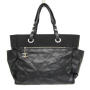 Pre-owned Coated canvas chanel-bags Chanel Vintage , Black , Dames