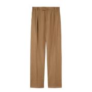 Luxe Zachte Bruine Flanellen Broek Loro Piana , Brown , Heren