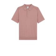 Roze Merino Wol Polo Shirt PS By Paul Smith , Pink , Heren