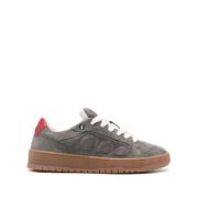 Suede Gray Stijlvolle Sneakers Santha , Gray , Heren